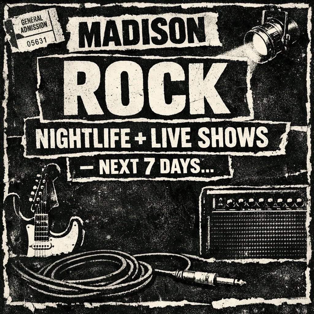 Madison Rock Nightlife + Live Shows -- Next 7 Days (July 13-July 19, 2026)